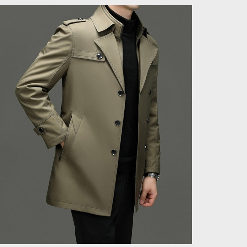 🖤Black Friday Sale:50% OFF🖤Men's Medium-Length Trench Coat with Detachable Inner