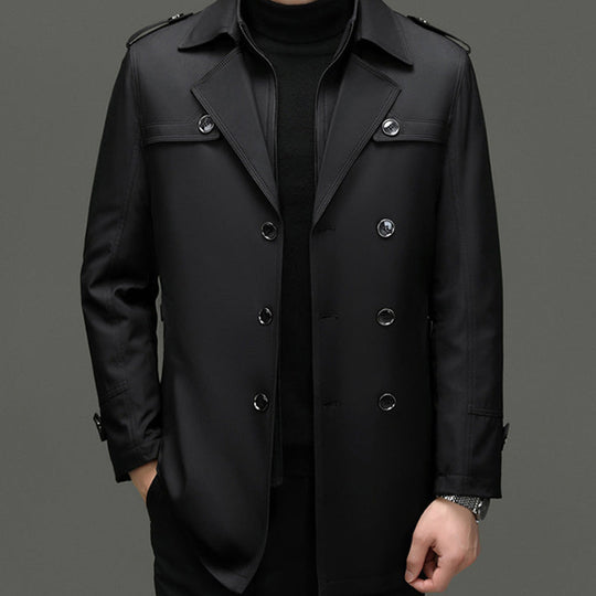 🖤Black Friday Sale:50% OFF🖤Men's Medium-Length Trench Coat with Detachable Inner