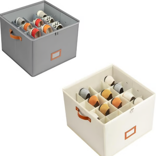 🏆LIMITED TIME 50% OFF! 🔥Fabric Shoe Organizer Storage Box – Foldable, Large Capacity, Dustproof & Breathable for Closet & Bedroom