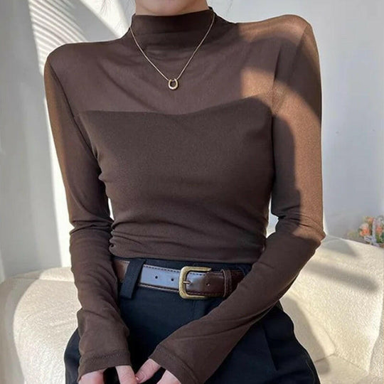 🖤Black Friday Sale:50% OFF🖤🎉Women's Sparkle Mesh Sheer Long Sleeve Ruched Top🌸