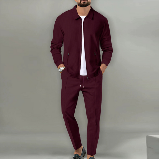 🔥Hot Sale Offer: 50% Off-Men’s Stylish Lapel Jacket & Jogger Pants 2-Piece Set