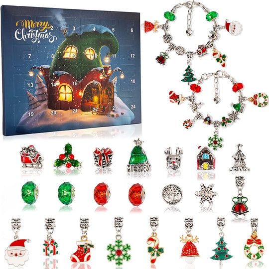 🎅Christmas Gift idea 50%OFF -🎁DIY Christmas Advent Calendar Bracelets Set