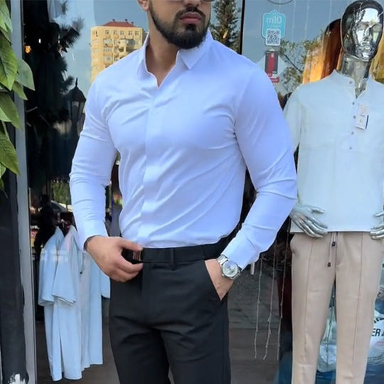🔥2025 New Arrival Hot sale 50% OFF🔥Men's Casual Slim Fit Solid Color Shirt