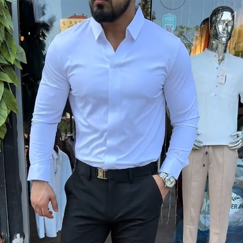 🔥2025 New Arrival Hot sale 50% OFF🔥Men's Casual Slim Fit Solid Color Shirt