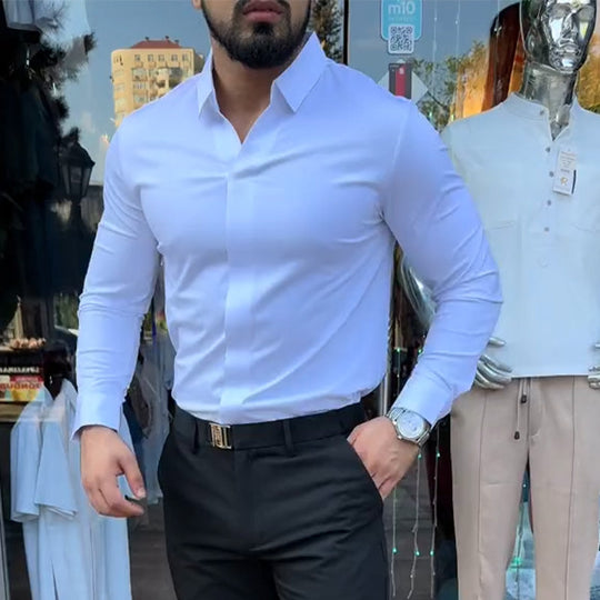 🔥2025 New Arrival Hot sale 50% OFF🔥Men's Casual Slim Fit Solid Color Shirt