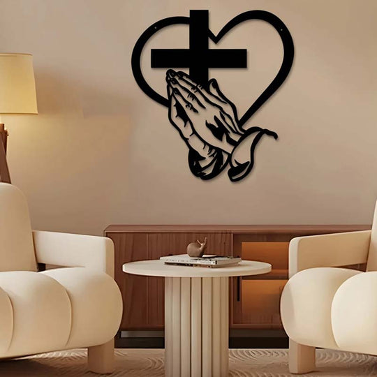 ⏳Limited-time 50% off⏰Elegant Christian Heart & Cross Wall Art