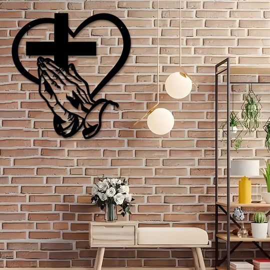 ⏳Limited-time 50% off⏰Elegant Christian Heart & Cross Wall Art