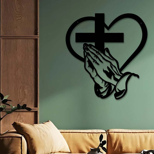 ⏳Limited-time 50% off⏰Elegant Christian Heart & Cross Wall Art