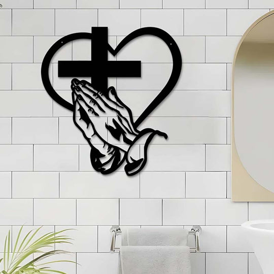 ⏳Limited-time 50% off⏰Elegant Christian Heart & Cross Wall Art