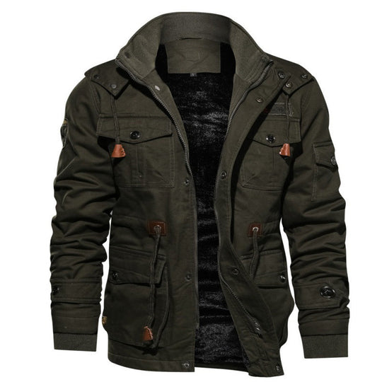 🔥 LAST DAY PROMOTION - 50%OFF 🔥Men's Winter Drawstring Cotton Military Driver Jacket - Comfort and Style Combined