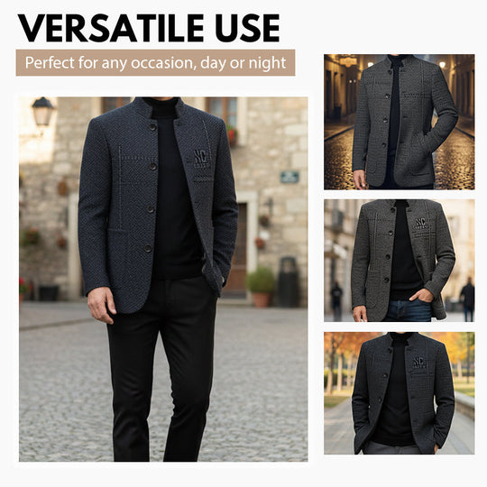 ❄️Winter Special Sale🔥Men's Velvet Warm Suit Jacket🧥