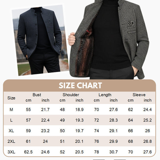 ❄️Winter Special Sale🔥Men's Velvet Warm Suit Jacket🧥