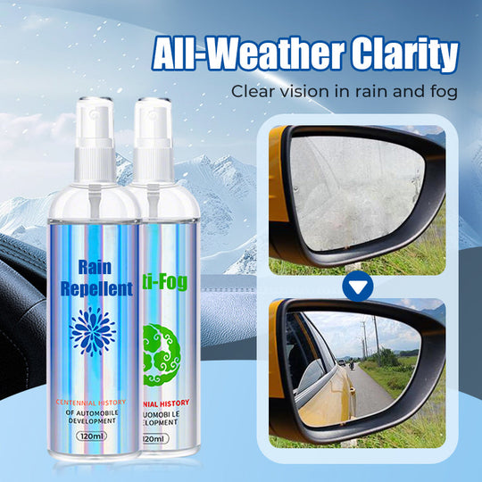 🚗 Car Glass Rain Repellent & Anti-Fog Kit - Creates Invisible Protective Layer for Enhanced Visibility in All Weather Conditions 🌧️🔮
