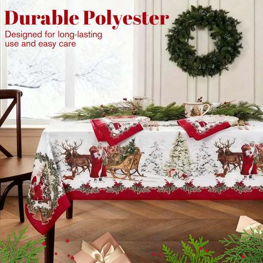 🎁Christmas Printed Tablecloth🌟Stylish Patterns + Premium Fabric, Ideal Gift for Home Decor Lovers!