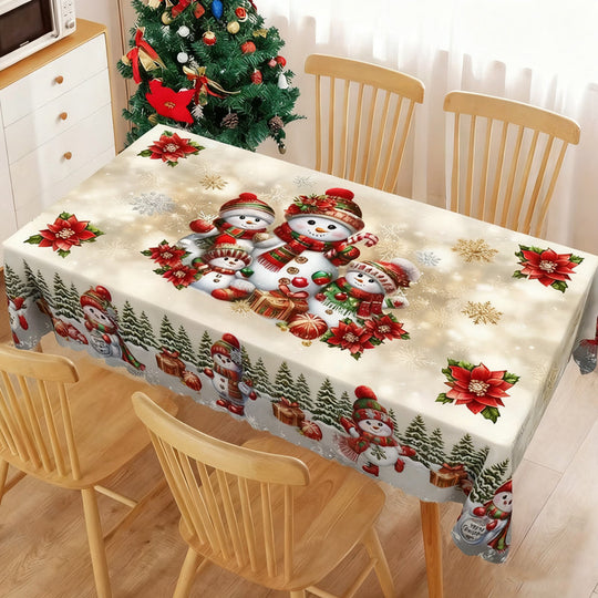 🎁Christmas Printed Tablecloth🌟Stylish Patterns + Premium Fabric, Ideal Gift for Home Decor Lovers!