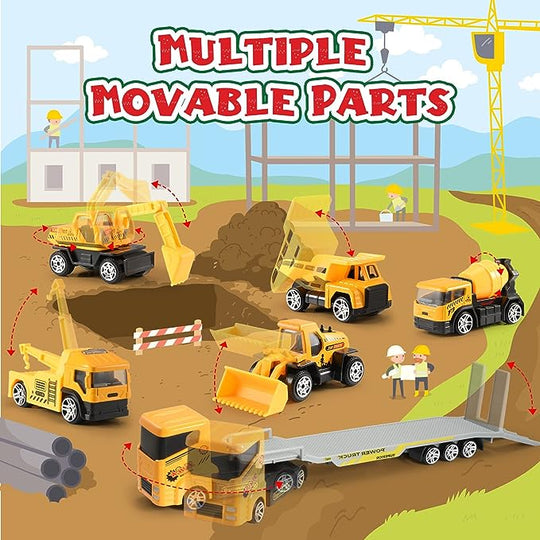 🎁Christmas Gift 40%OFF！！！🚗Kids Advent Calendar for Boys: Alloy Construction Engineering Vehicle Toy Sets