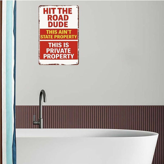 Metal Sign for Private Property Decor