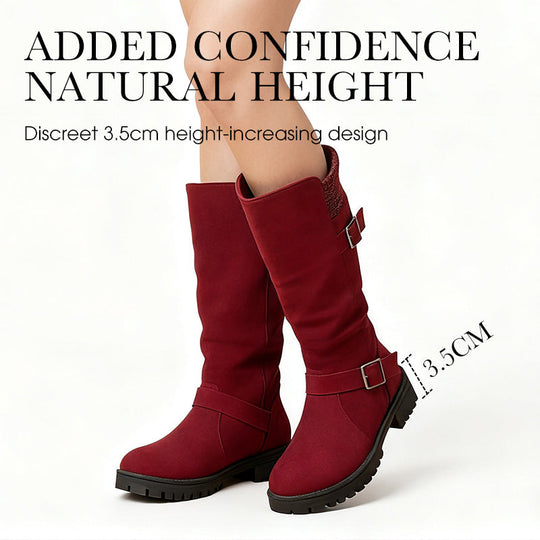 👢✨Pull On & Go | Women's Slouchy Faux Suede Mid-Calf Boots Free shipping