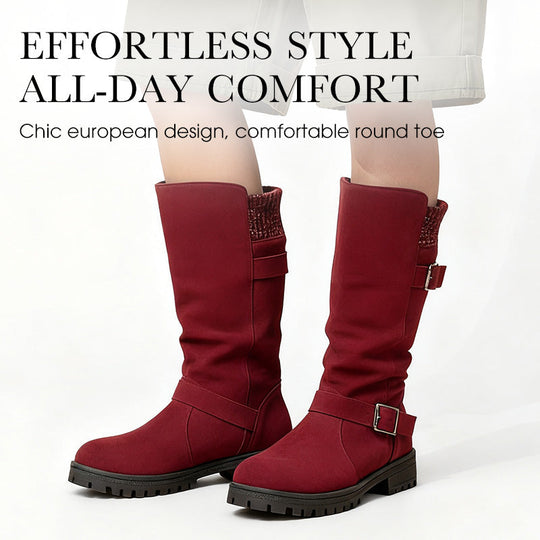 👢✨Pull On & Go | Women's Slouchy Faux Suede Mid-Calf Boots Free shipping