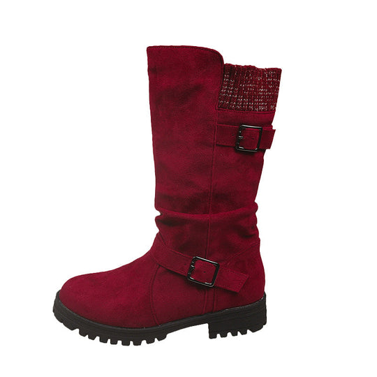 👢✨Pull On & Go | Women's Slouchy Faux Suede Mid-Calf Boots Free shipping