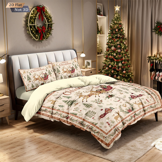 🎊Christmas sale - 50% Off🎊Festive Christmas 3-Piece Duvet Cover Set