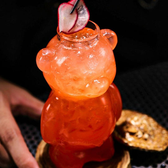 ✨LAST DAY PROMOTION Adorable Clear Bear Glass Cup