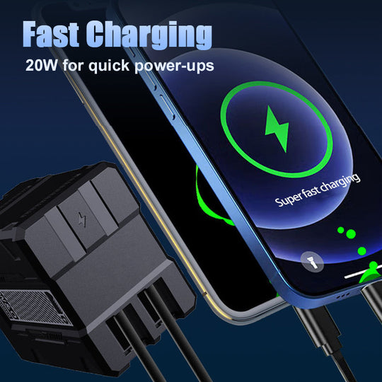 45W Retractable Fast Charger Cube