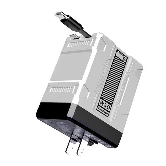 45W Retractable Fast Charger Cube