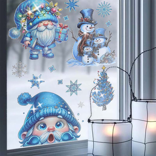 🎊Christmas sale 50% Off🎊Christmas-Themed Glittering Window Stickers 9 PCS Set