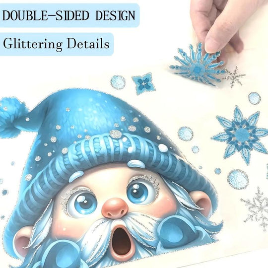 🎊Christmas sale 50% Off🎊Christmas-Themed Glittering Window Stickers 9 PCS Set