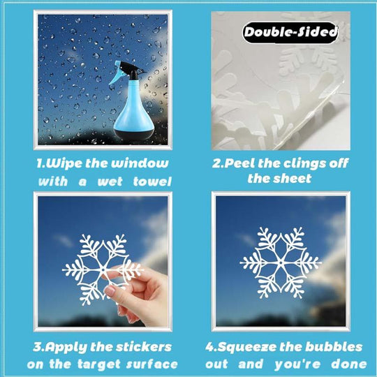 🎊Christmas sale 50% Off🎊Christmas-Themed Glittering Window Stickers 9 PCS Set