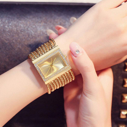 🖤Black Friday Sale:50% OFF🖤Ladies Rhinestone Quartz Square Watch