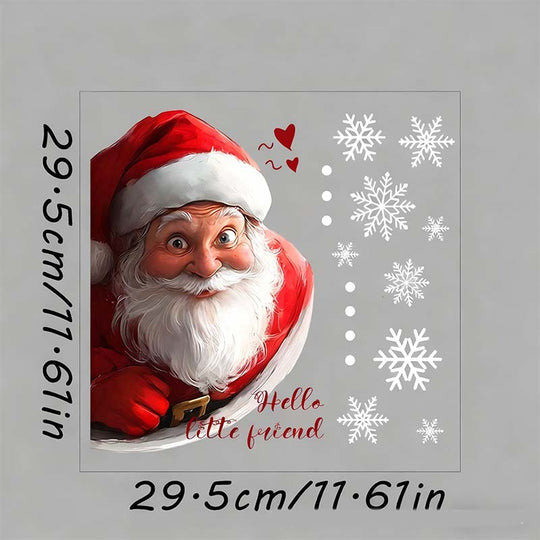 🎊Christmas sale - 50% Off🎊Christmas Santa & Snowflake Window Sticker
