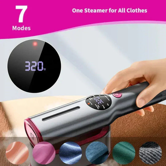 2026 HOT SALE🏆Steam Iron & Steamer 2-in-1 – Kills 99.99% mites & bacteria. 5s preheat, 150ml tank. Ceramic plate, even heat. Safe for silk to cotton. Your fabric care essential.