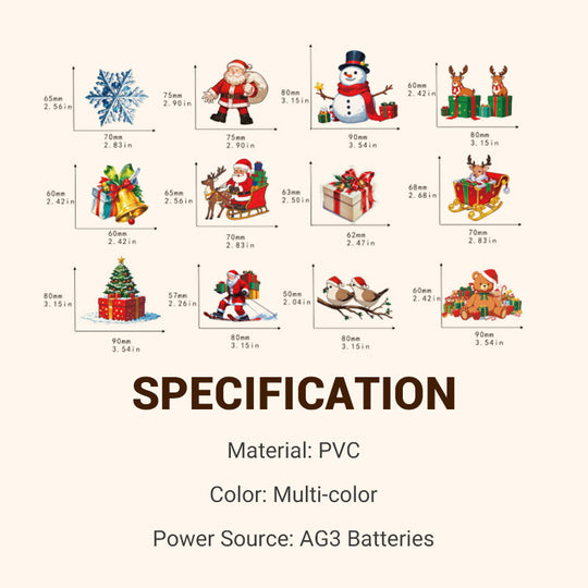 Luminous Christmas Wall Stickers Set