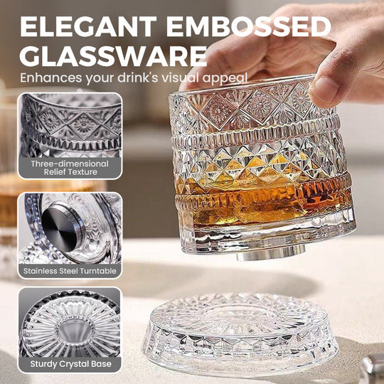 🥛💎New Year Hot Sale 50% OFF✨🔥360° Rotating Whiskey Glass Tumbler
