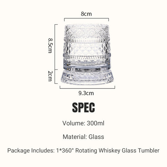 🥛💎New Year Hot Sale 50% OFF✨🔥360° Rotating Whiskey Glass Tumbler
