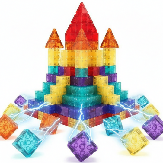 🥳2026 HOT SALE🥳💞50K+ SOLD!🔵🟡 50% OFF! Magnetic Building Set – Learn geometry & spatial skills. 6‑sided magnets, see‑through colors. A gift that grows brains! 🧠✨