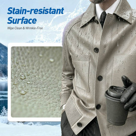 ⏰2025 High-End Bespoke💥💥Men's Classic Faux Leather Jacket