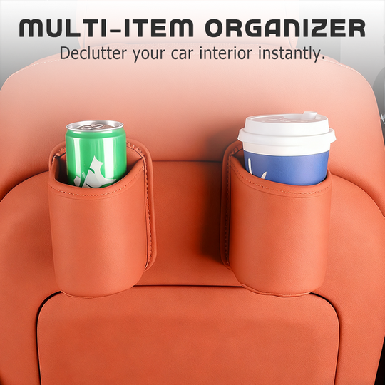 🚗 Leather Car Door Cup Holder – Wide‑mouth opening, easy reach for drinks & phone. Clip‑on secure fit. PU leather, tough & stylish. 🛡️✨