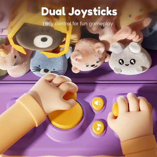 🧸 Children's Favourite Toy💝 Adorable Animal Claw Machine (Includes Plushies and Capsule Toys)🔥 Free Delivery