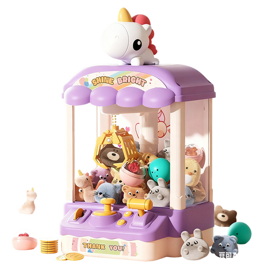 🧸 Children's Favourite Toy💝 Adorable Animal Claw Machine (Includes Plushies and Capsule Toys)🔥 Free Delivery