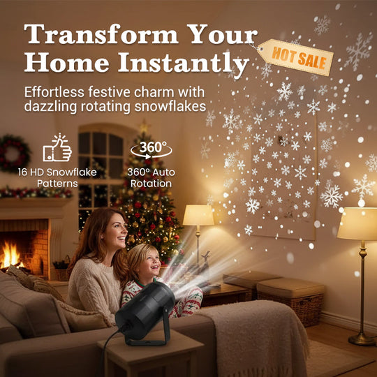 LED Snowflake Projector Lamp