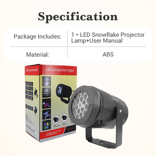 LED Snowflake Projector Lamp