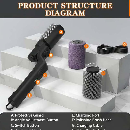 Cordless Electric BBQ Grill Brush Cleaner