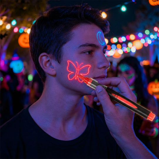 8-Color UV Glow Face & Body Paint Markers