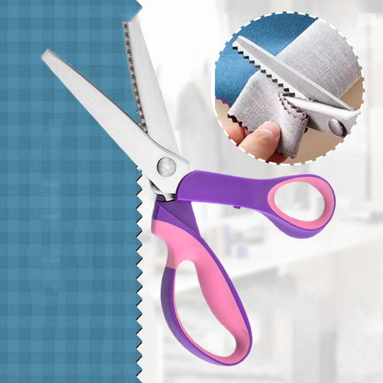 🧵 LIMITED TIME 40% OFF! Premium Stainless Steel Pinking Shears – Ergonomic Soft-Grip, Zigzag Cut ✂️