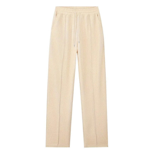 Men’s Waffle Knit Sweatshirt & Straight-Leg Pants Set – Cozy, Breathable & Effortlessly Stylish 👕👖