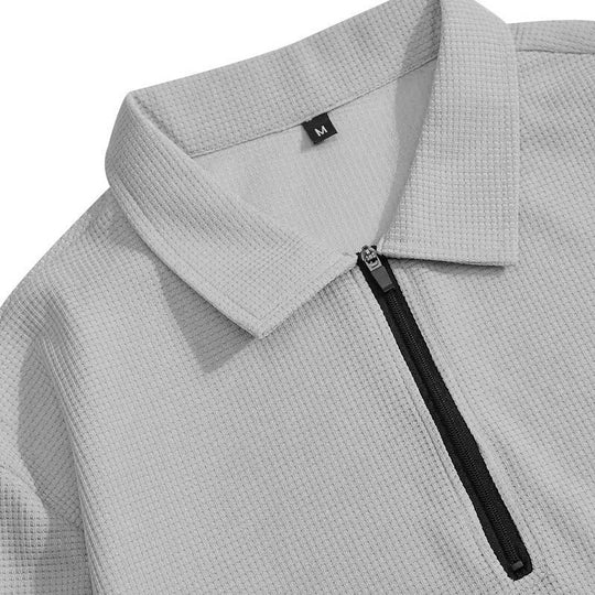 Men’s Waffle Knit Sweatshirt & Straight-Leg Pants Set – Cozy, Breathable & Effortlessly Stylish 👕👖