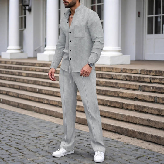 Men's Casual Waffle 2-Piece Set – Comfortable Fabric, Modern Fit & Versatile Style👖